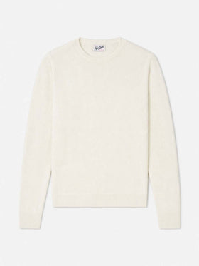 Pull Sorbonne blanc en 100 % CACHEMIRE 