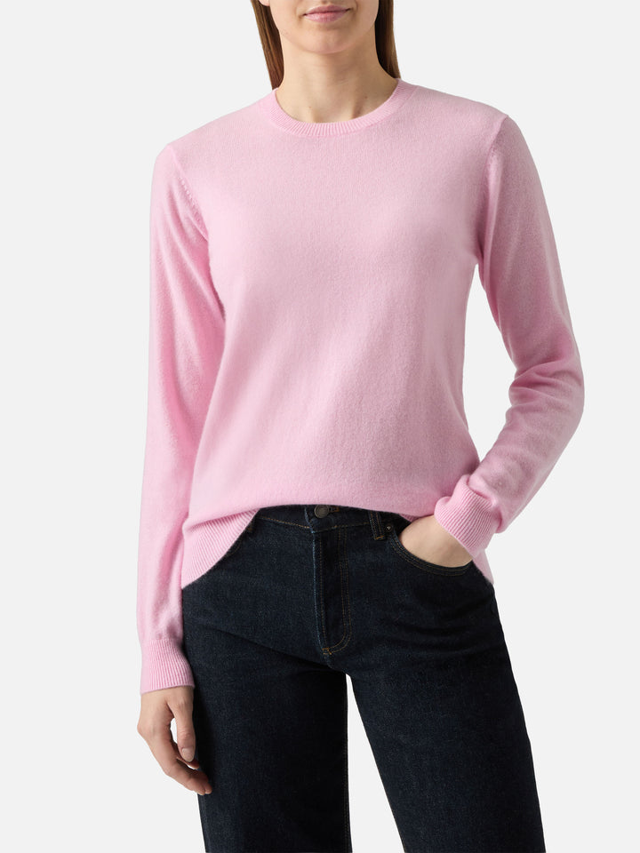 Pullover Sorbonne aus 100 % Kaschmir in Rosa