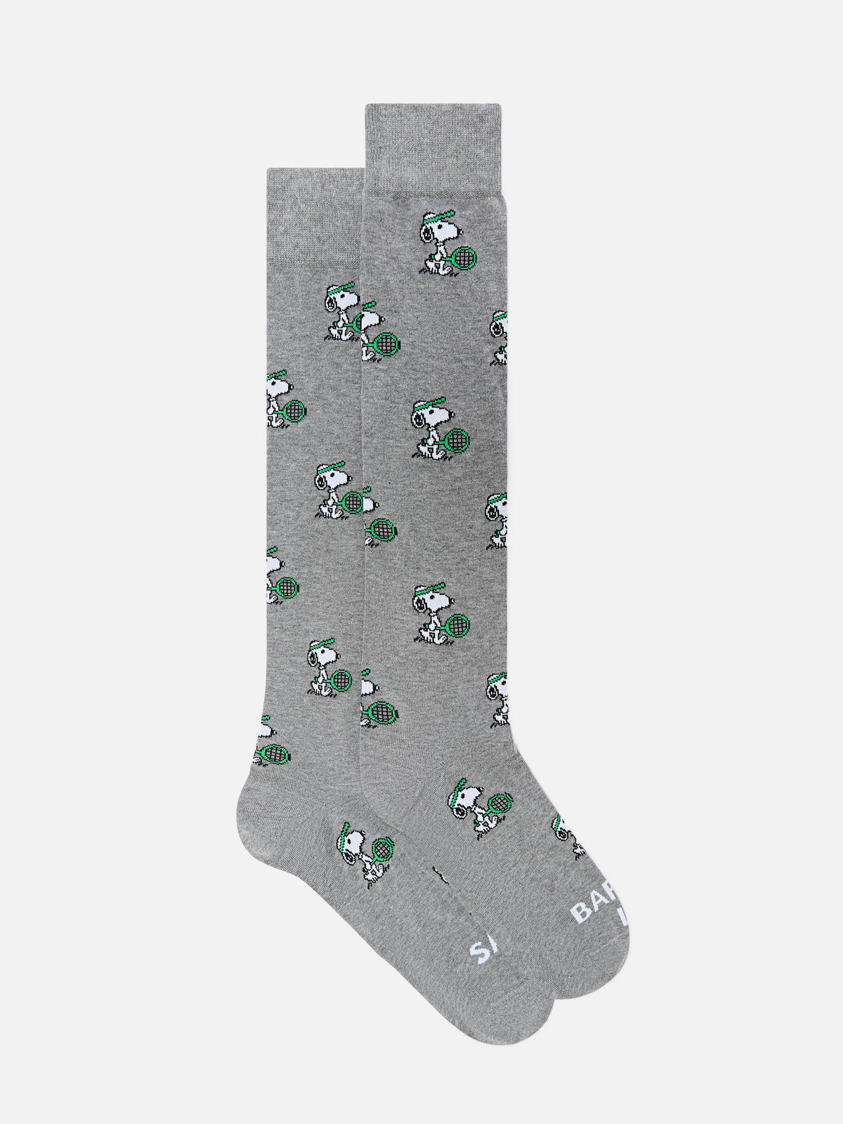 Graue Socken mit Snoopy-Tennis-Jacquard | Special edition 