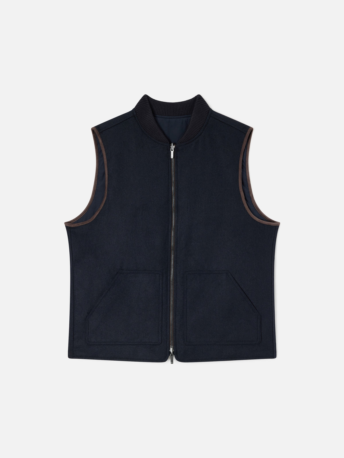 Chaleco reversible Spencer de mezcla de lana Navy blue 