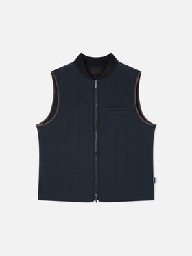 Chaleco reversible Spencer de mezcla de lana Navy blue 