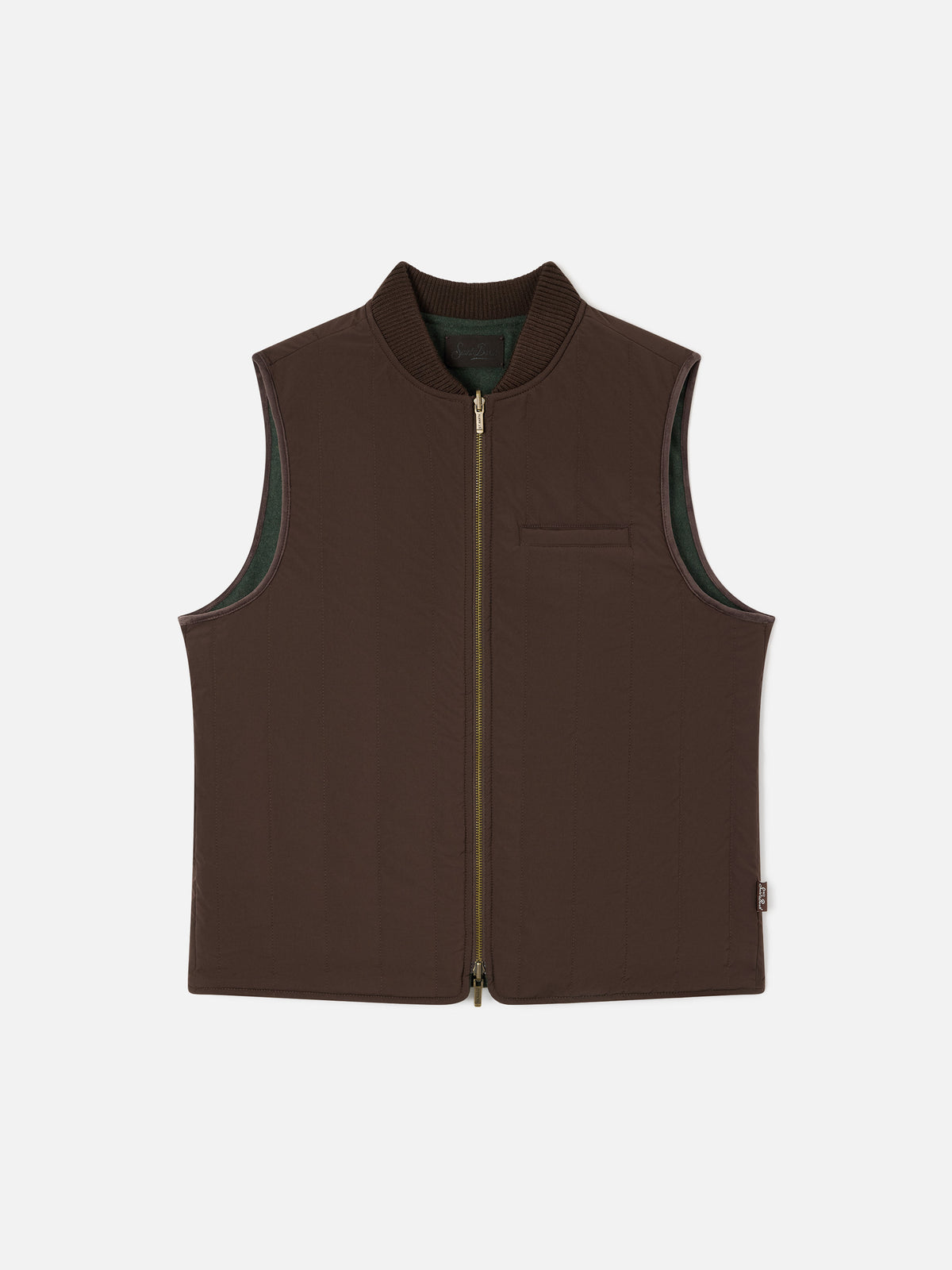 Wendbare Spencer Weste aus Wollmischung in Military Green 