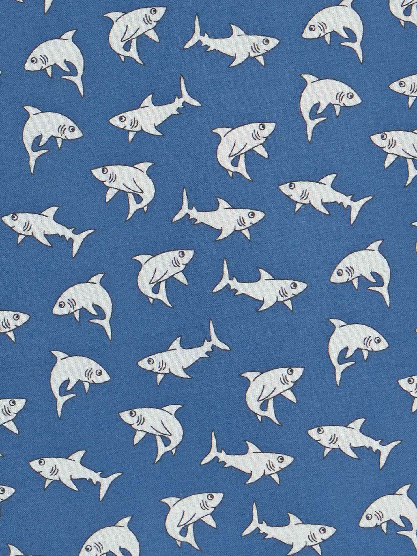 Blue Boy Musselin-Baumwollhemd Sharouk mit Hai-Print