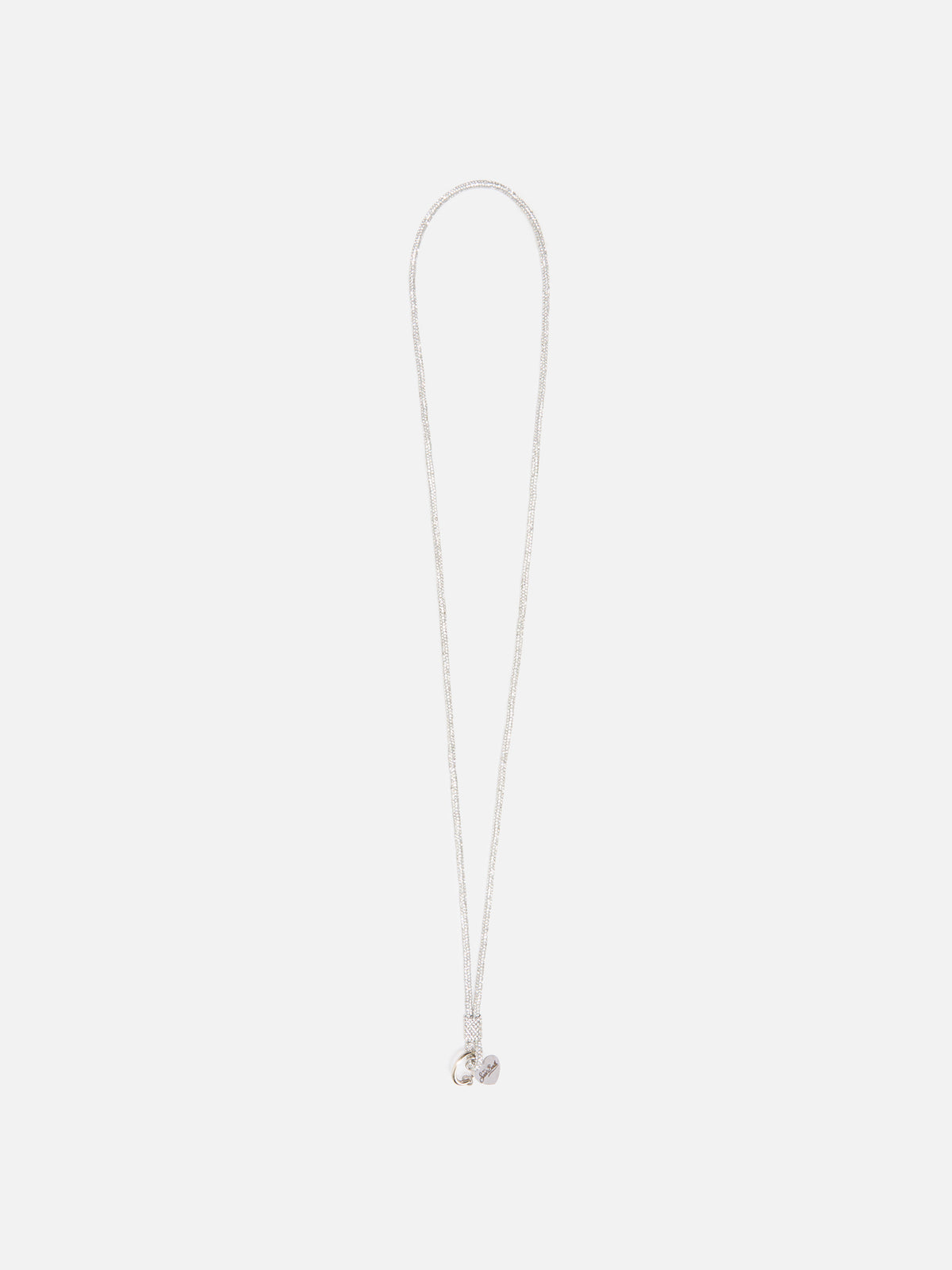 Silberner Strass-Handyriemen Charm mit Logo charm 