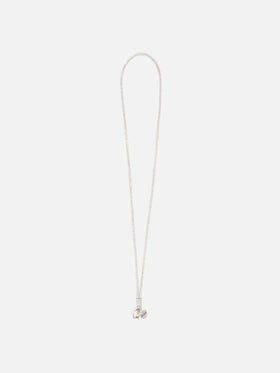 Silberner Strass-Handyriemen Charm mit Logo charm 