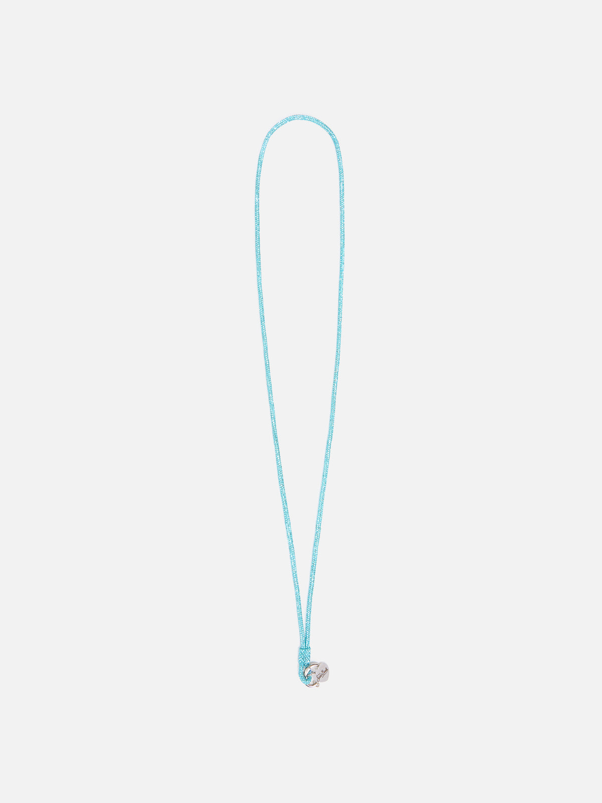 Tracolla per telefono Strass Charm azzurra con charm logo