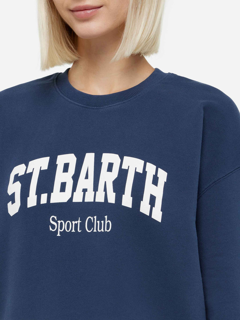 Felpa Stardust blu navy con stampa St. Barth Sport Club