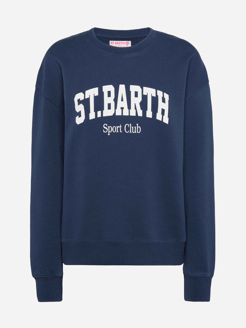 Felpa Stardust blu navy con stampa St. Barth Sport Club