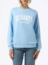 Light blue Stardust sweatshirt with St Barth beach club print