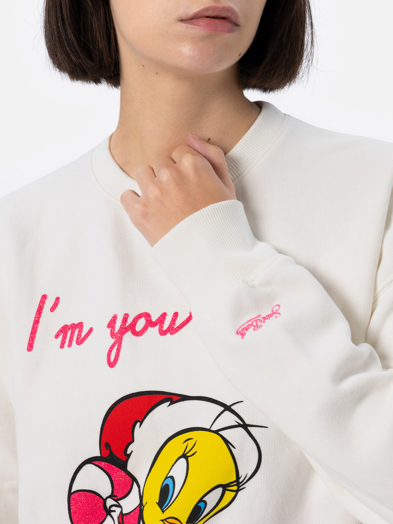 Damen Fleece-Sweatshirt mit Tweety-Aufdruck | WARNER BROS