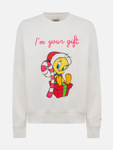 Damen Fleece-Sweatshirt mit Tweety-Aufdruck | WARNER BROS