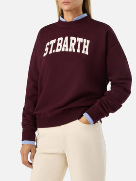 Bordeaux Stardust sweatshirt with St. Barth print