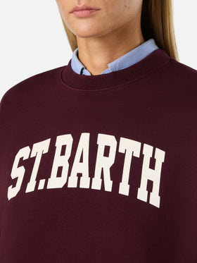 Bordeaux Stardust sweatshirt with St. Barth print