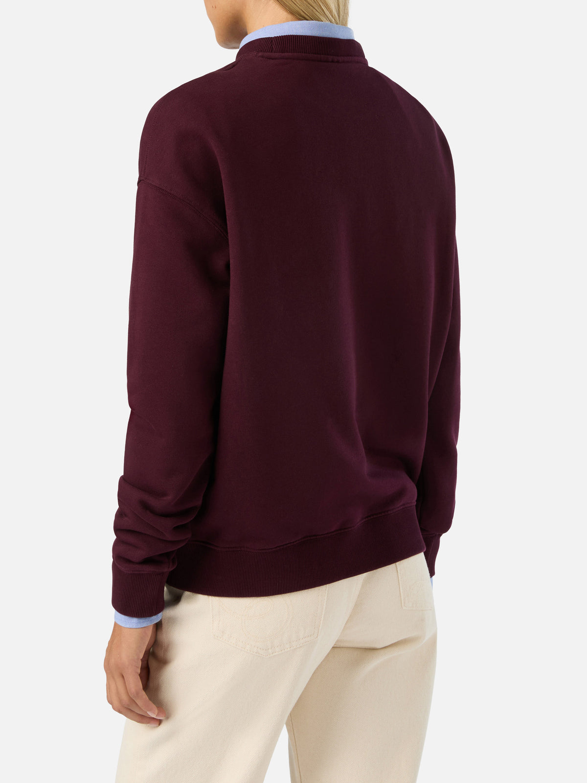 Bordeaux Stardust sweatshirt with St. Barth print