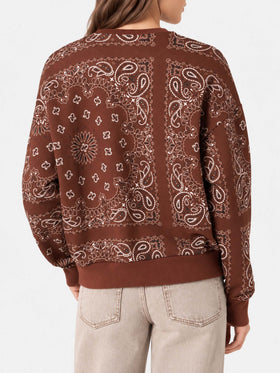 Braunes Stardust-Sweatshirt mit Bandana-Print 