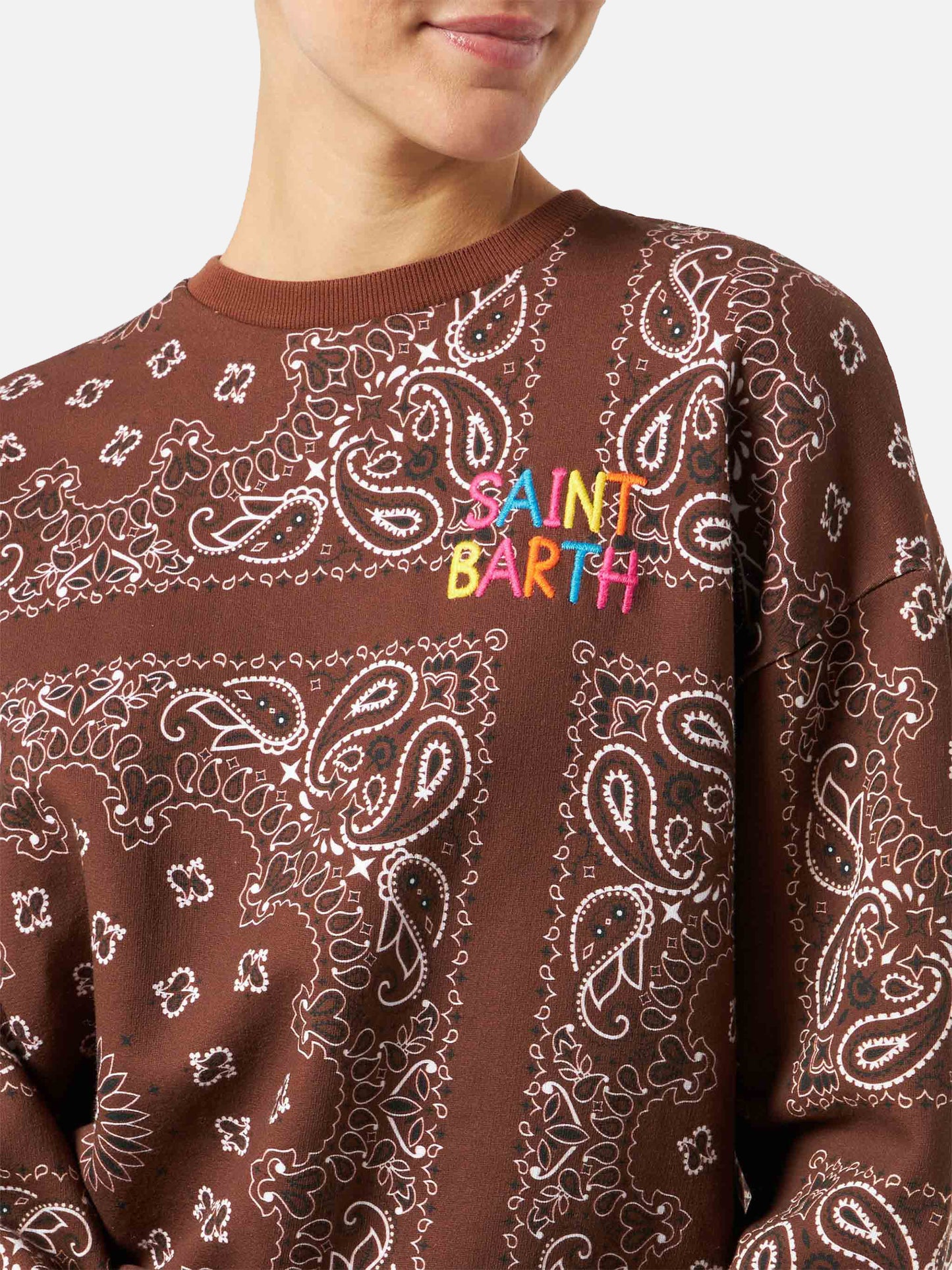 Sweatshirt Brown Stardust avec imprimé bandana 