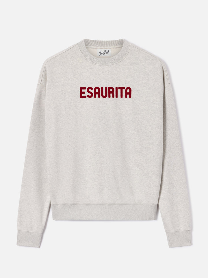 Sweatshirt Grey Stardust avec imprimé flock Esaurita 