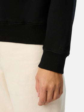Schwarzes Stardust-Sweatshirt mit Pazzesca-Glitzerprint 