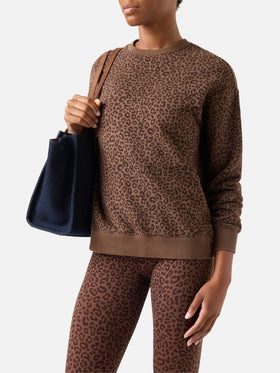 Stardust sweatshirt with leopard print