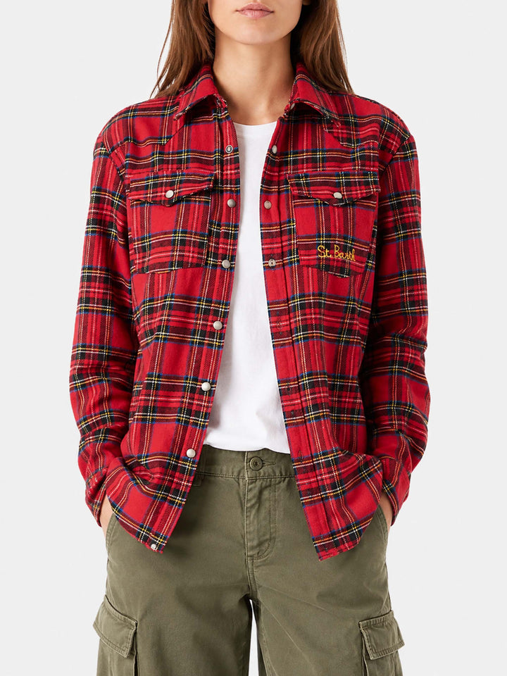 Seattle red tartan flannel shirt