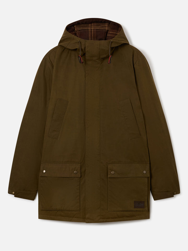 Parka encerada Green Sven con capucha 