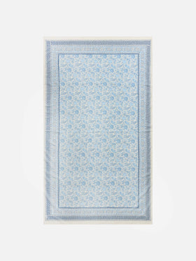 Pareo lungo Thaiti misto seta con stampa batik floreale