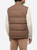 Gilet imbottito in piuma Thunder con stampa pied de poul