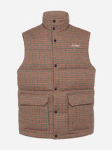 Gilet imbottito in piuma Thunder con stampa pied de poul