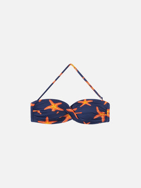 Bralette top Tiarè with starfish print