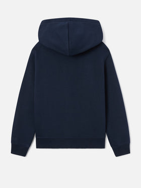 Navy blue Toronto cotton blend hoodie with SB Legacy monogram