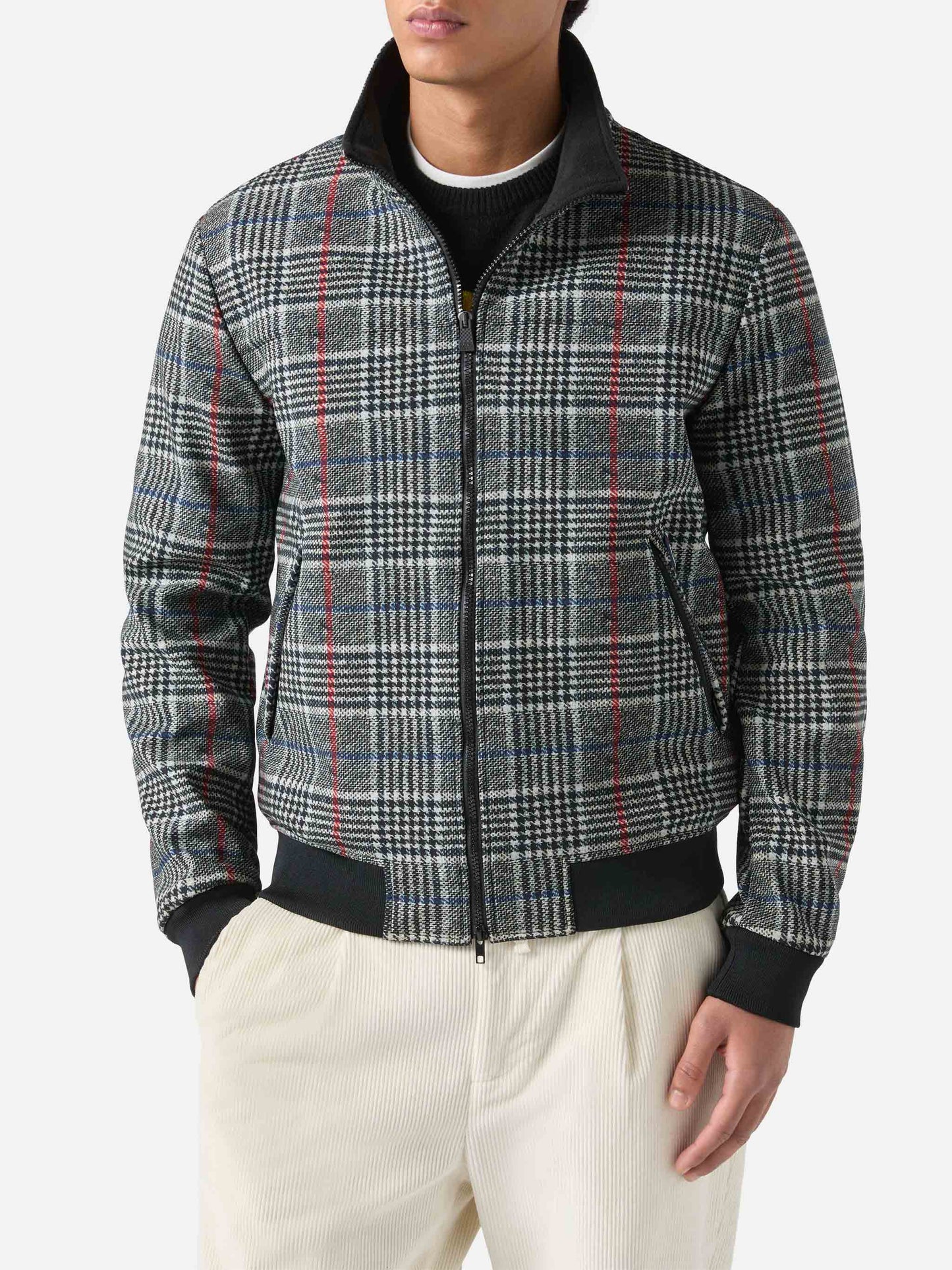 Mittelschwere Prince of Wales Bomberjacke Traveler