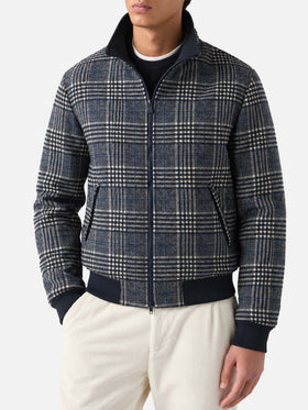 Bomber Traveler in tessuto principe di Galles