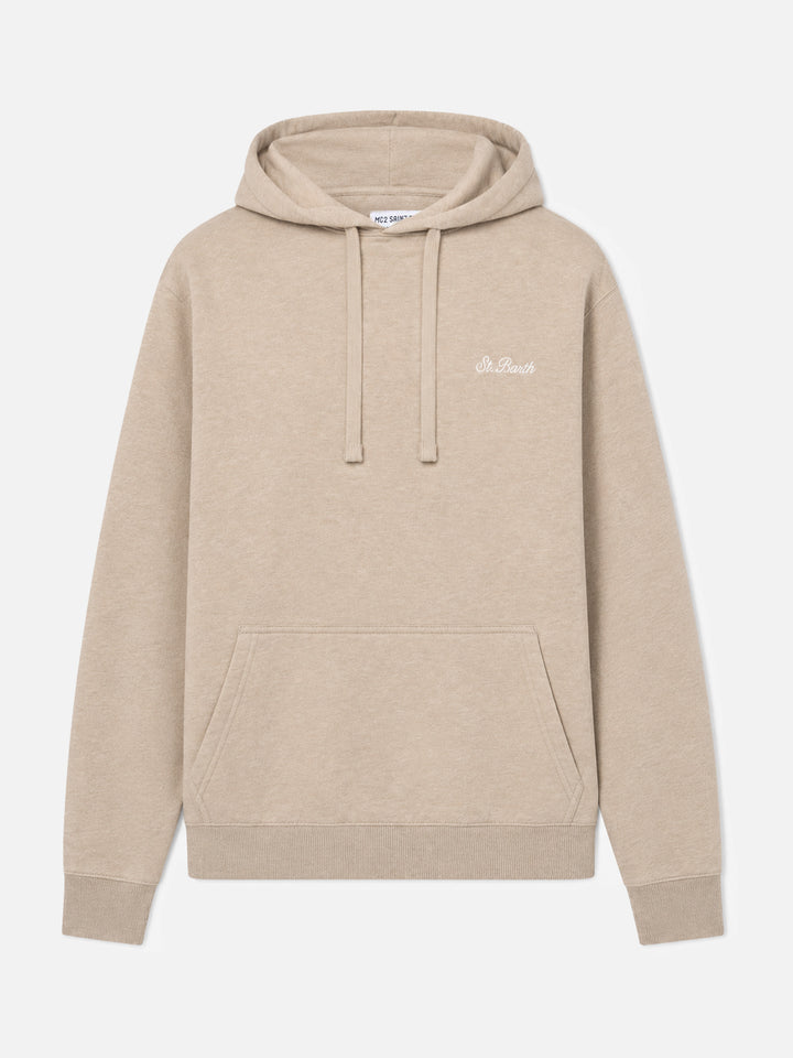 Sudadera mélange beige Tribeca con bordado St. Barth 