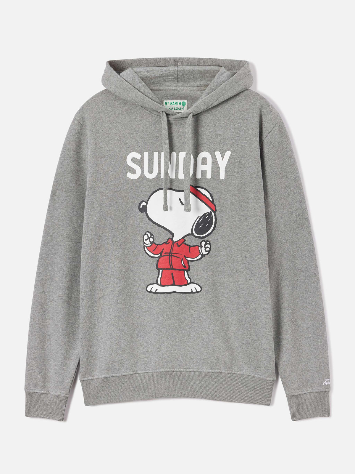 Sudadera con capucha Tribeca de algodón gris con estampado de Snoopy | Special edition 