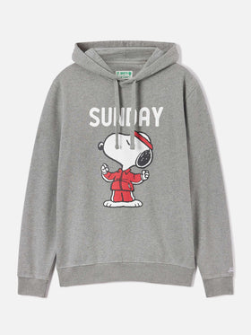 Sudadera con capucha Tribeca de algodón gris con estampado de Snoopy | Special edition 