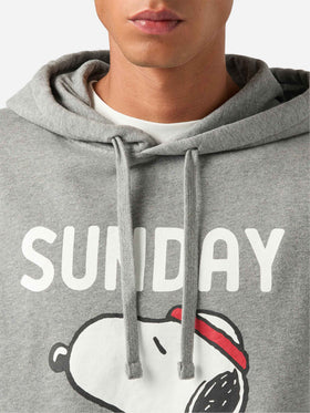Sudadera con capucha Tribeca de algodón gris con estampado de Snoopy | Special edition 