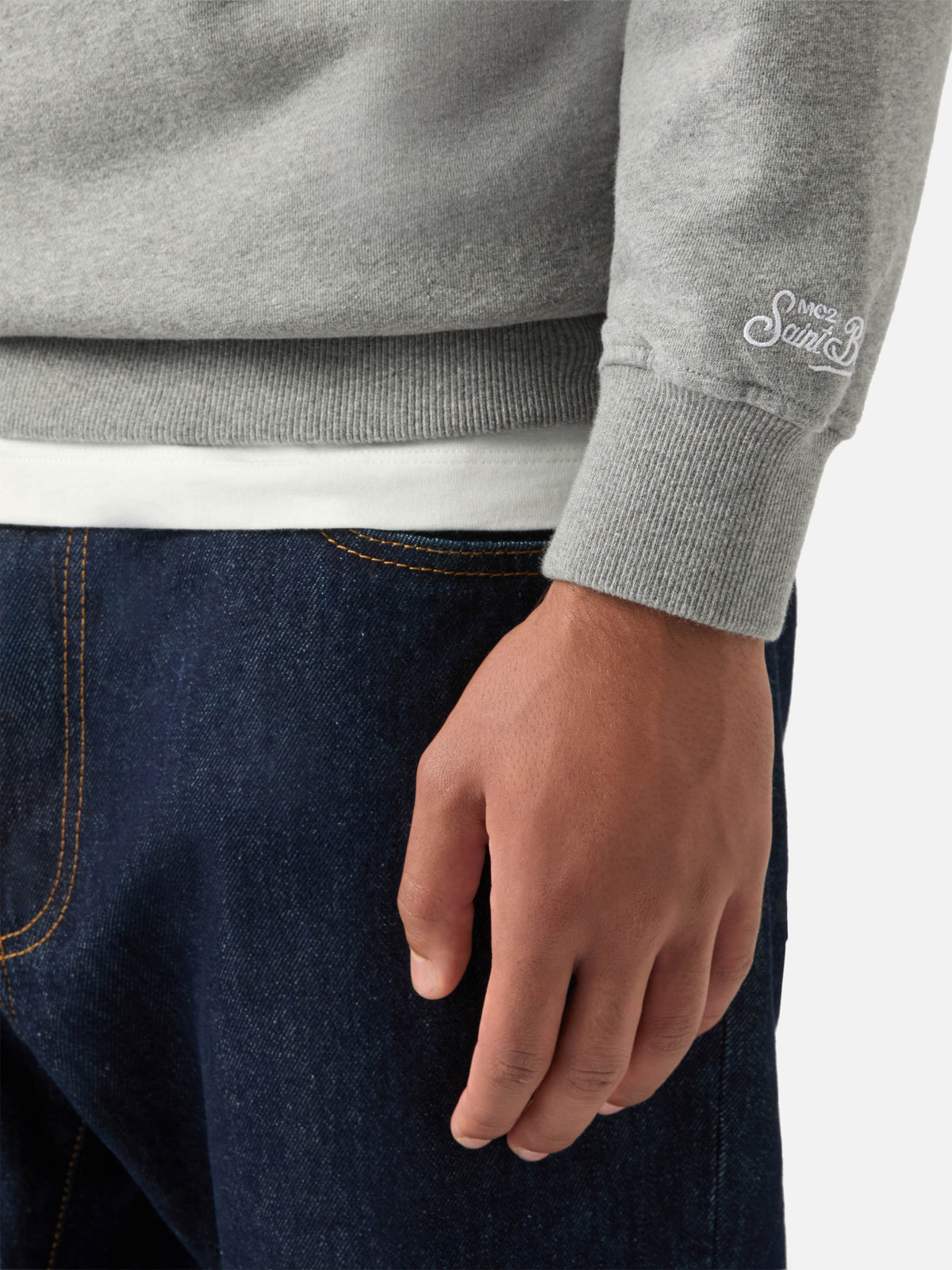 Sudadera con capucha Tribeca de algodón gris con estampado de Snoopy | Special edition 
