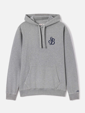 Sudadera con capucha Tribeca de algodón gris con monograma SB Legacy 