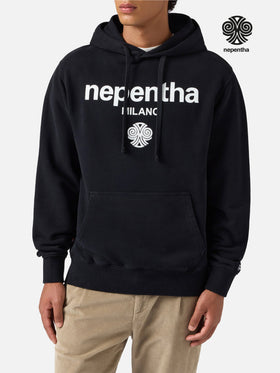 Tribeca cotton hoodie in black with Nephenta print | NEPHENTA SPECIAL EDITION