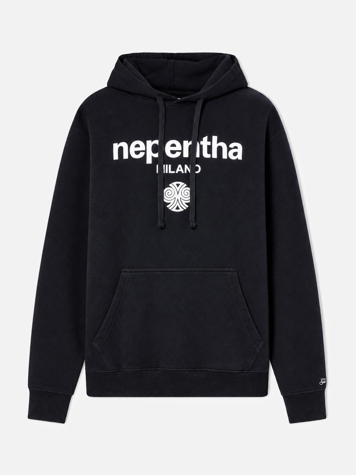 Felpa Tribeca in cotone nero con cappuccio e stampa Nepentha | NEPENTHA SPECIAL EDITION