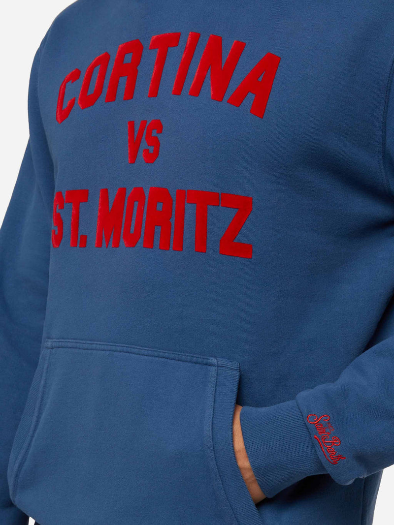 Baumwollfleece-Sweatshirt Tribeca mit Cortina vs St. Moritz-Aufdruck