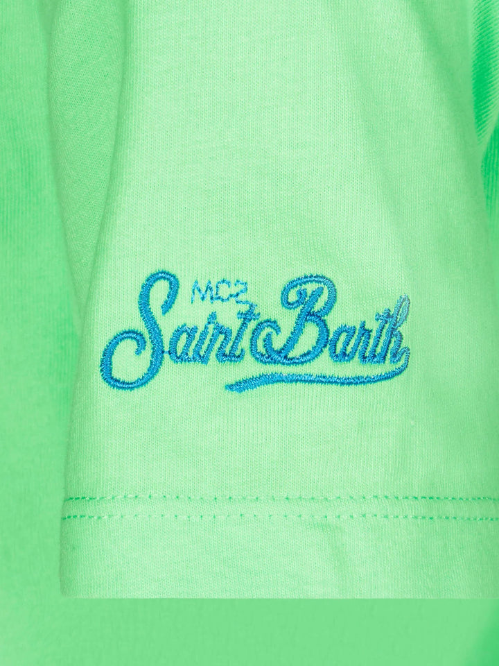 T-shirt da bambino in cotone verde con stampa Snoopy | EDIZIONE SPECIALE PEANUTS™
