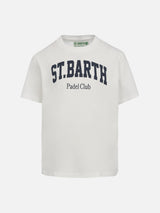 Boy cotton t-shirt withSt. Barth padel club print