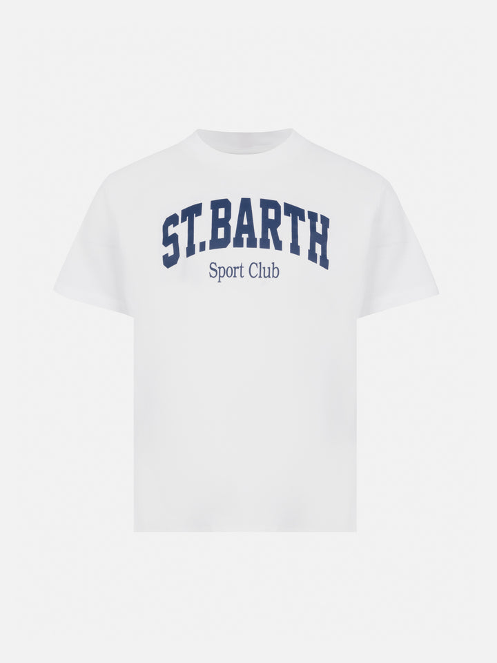 T-shirt in cotone con stampa St. Barth sport club