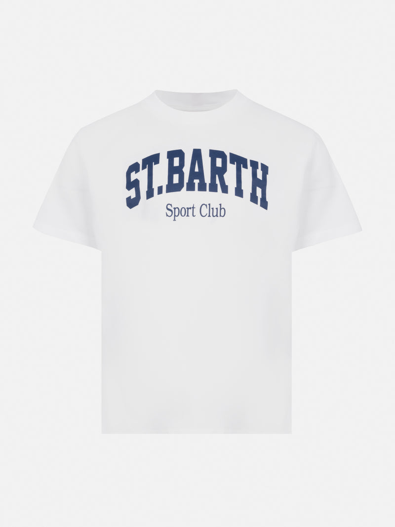 T-shirt in cotone con stampa St. Barth sport club