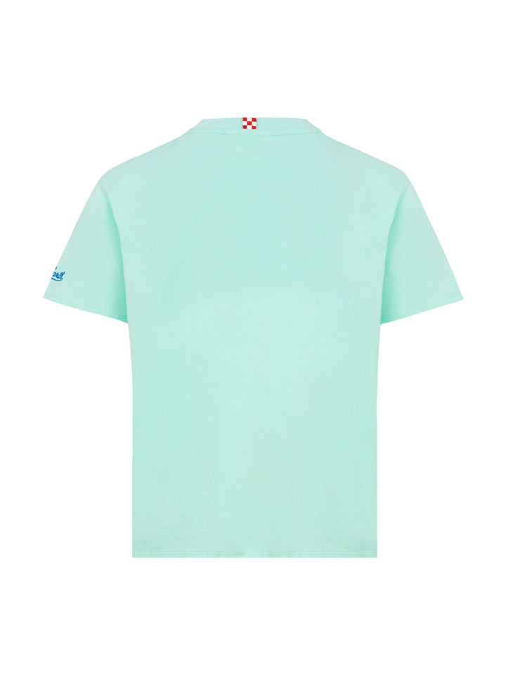 Cotton t-shirt with Cresco veloce embroidery