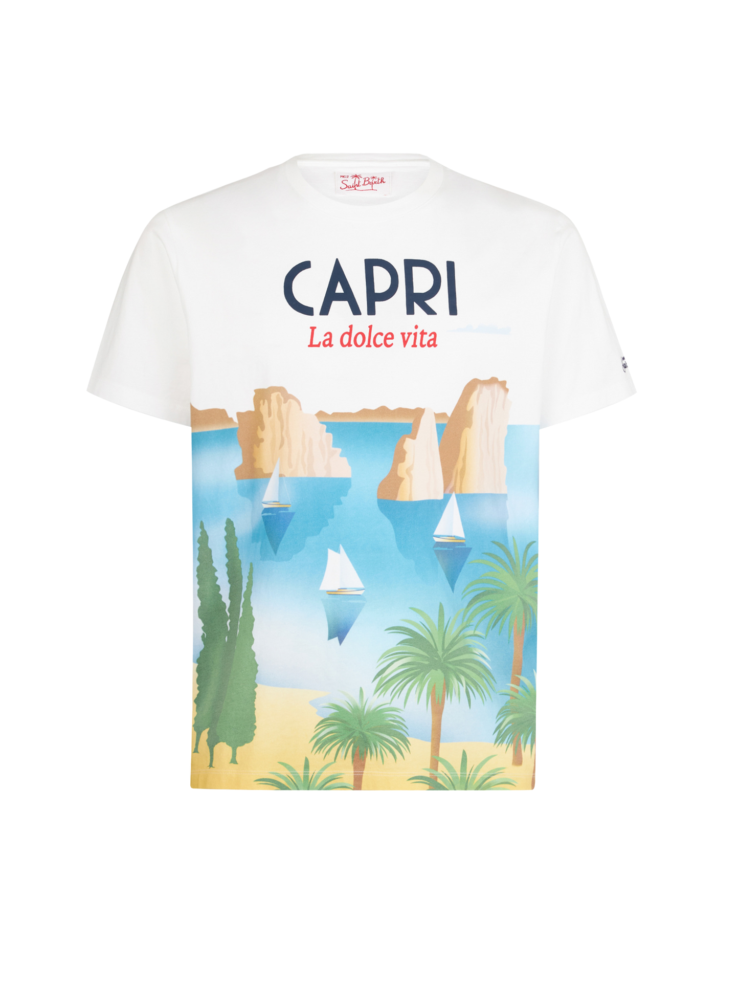 Baumwoll-T-Shirt für Jungen mit Capri-Postkartendruck