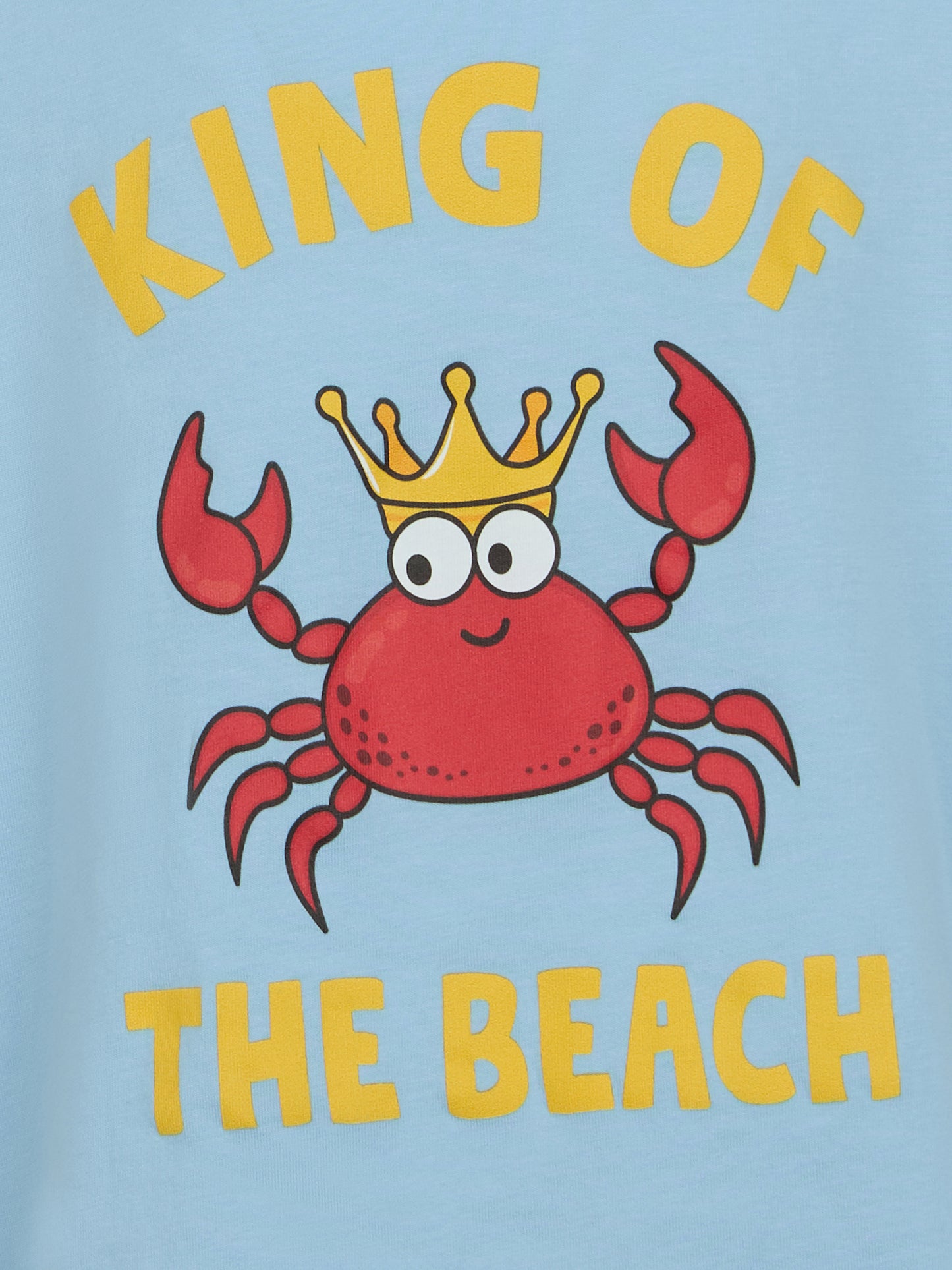 Boy cotton t-shirt with King of the Beach crab print - MC2 Saint Barth