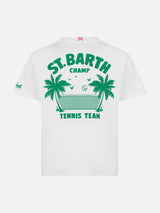 T-shirt in cotone con stampa Saint Barth tennis team