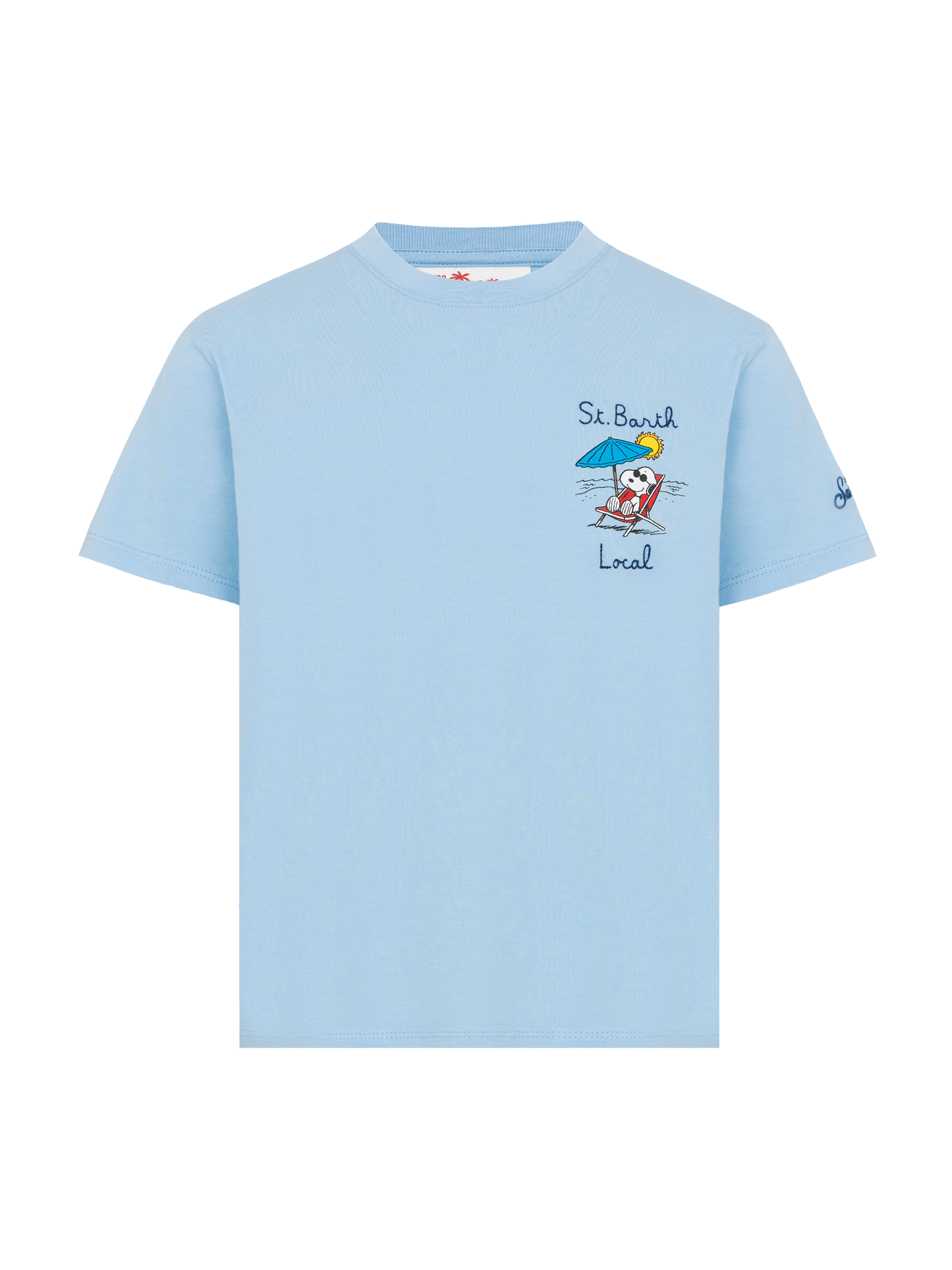 Cotton t-shirt with St. Barth local embroidery and Snoopy print | SNOOPY PEANUTS® SPECIAL EDITION